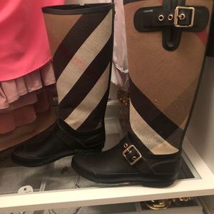 Burberry rain boots